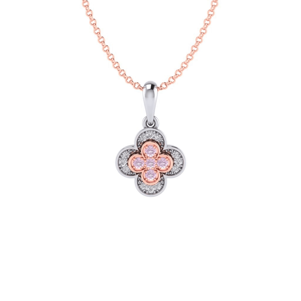 Eminence Pinks Clover Pendant - Rosendorff Diamond Jewellers